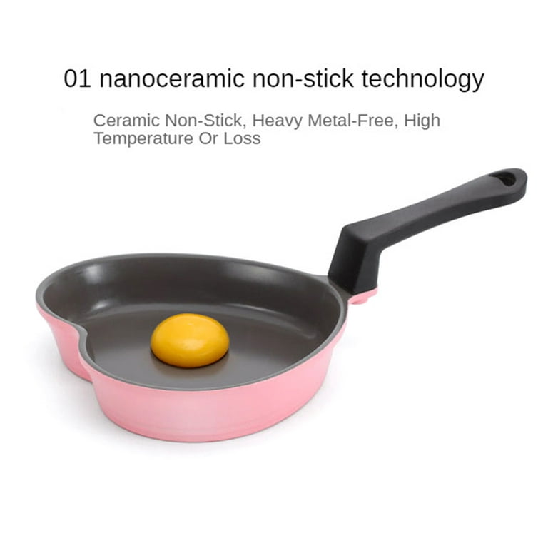 Frying Pan Food Breakfast Egg Ceramic Non-stick Heart Shaped Kitchen  Cooking Pot Grilling Cookware Household Canteen 