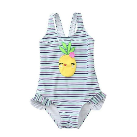 

Esho Toddler Girls Summer One-Piece Swimsuits Kids Princess Floral Bathing Suits Swimwear 1-7T