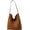 Brown, variant on Vintage Suede Tote Bag Handbag Women Wide Shoulder Strap PU Shoulder Strap Magnetic Closure Interior Zipper Pocket