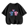 thumbnail image 2 of Camiseta de verano con estampado 3D de Lilo & Stitch de Disney para niña bonita, camiseta de manga corta con cuello redondo, ropa informal de moda para niña, mono de camión, 2 of 5