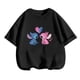 thumbnail image 2 of Camiseta de verano con estampado 3D de Lilo & Stitch de Disney para niña bonita, camiseta de manga corta con cuello redondo, ropa informal de moda para niña, mono de camión, 2 of 5