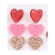 thumbnail image 2 of Pendientes colgantes de corazón: pendientes llamativos con purpurina para mujer, regalos románticos para las fiestas., 2 of 2