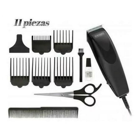 WAHL 11 Piece Hair Clipper Haircutting Kit Clipper Trimmer W/ 5 Guide Combs Powerful Motor Cutter Set Home or Shop