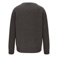 thumbnail image 3 of Womens Soft Sweater Cardigans V-Neck/Crewneck Button Down Knitwear Long Sleeve Casual Comfy Knit Fall Outerwear (M, Gray|V-neck), 3 of 7