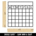 thumbnail image 2 of Blank Calendar Monday Start Goal Habit Tracker Self-Inking Rubber Stamp Ink Stamper - Black Ink - Small 1 Inch, 2 of 7