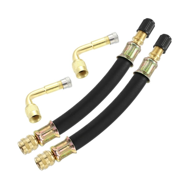 4uds Neumático Válvula Vástago Extensión Herramienta 90 Grados Adaptador para Coche Camión