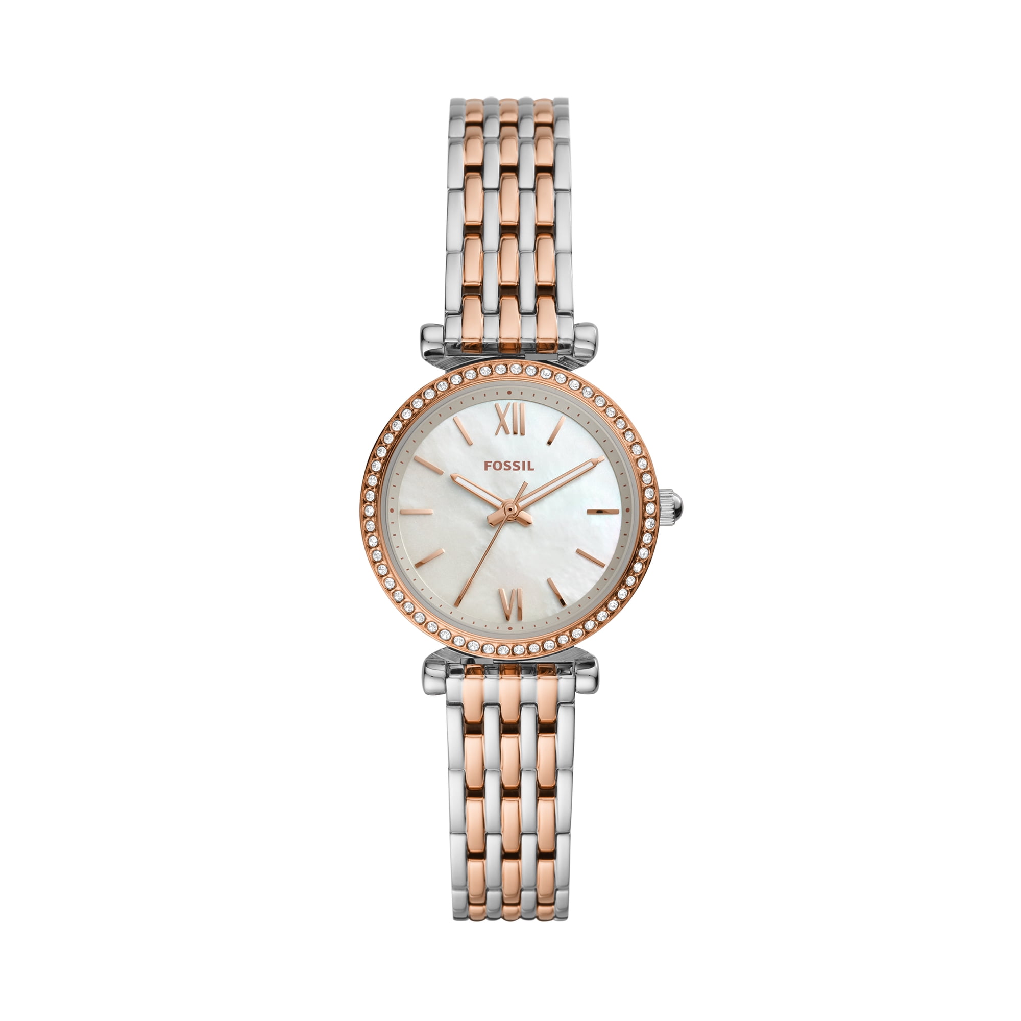 Fossil Women's Carlie Mini 28mm Three-Hand, Stainless Steel Watch