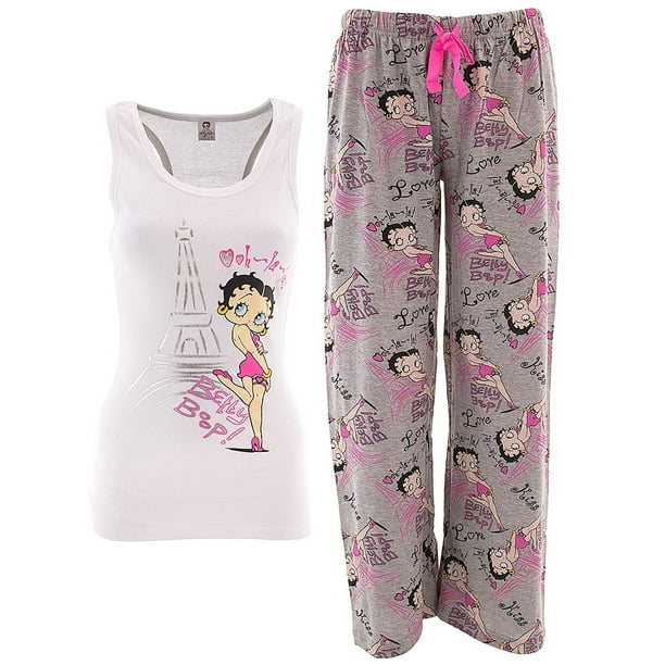 EMD Group - Betty Boop Gray Ooh La La Pajamas for Women - Walmart.com