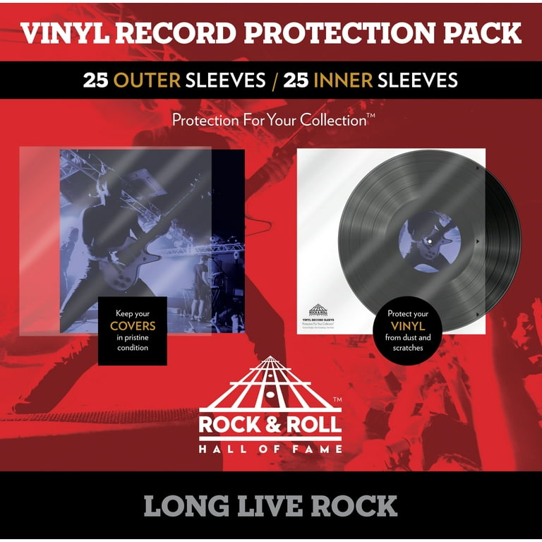 Rock & Roll Hall of Fame Vinyl Album Inner/Outer Sleeves, 25 Pack