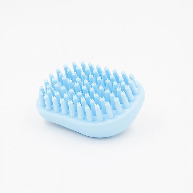 10*0.7cmblue1pcs Cepillo de masaje para perros y gatos, cepillo de baño para mascotas fácil de limpiar con placa de silicona extraíble - Peine para perros y gatos de pelo medio y largo
