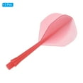 thumbnail image 3 of Uxcell Integrated Dart Shaft Flights, 3 Pack Durable Dart Flight Set, Transparent Red, 3 of 5