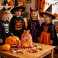 thumbnail image 2 of AZXY Halloween Trick or Treat Bags Drawstring Pumpkin Candy Pouches, Reusable Happy Halloween Gift Treat Sacks for Holiday Costume Party Favors & Halloween Decor Supplies, 2 of 7