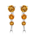 thumbnail image 1 of Gemistry 0.77 Ct Round Citrine Trio Stud Earrings for Women in Sterling Silver, 1 of 5