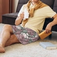 thumbnail image 3 of Wukai Rose Flowers Men’s Short Pajama Pants With Pockets Soft Sleep Pj Shorts for Men-Medium, 3 of 6
