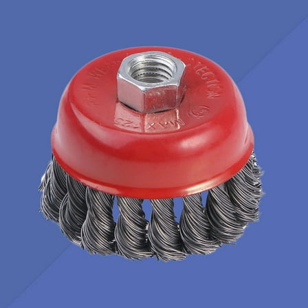 SKISUNO Knotted Wire Brush Set Metal for Drill and Grinder Surface Conditioning 1Set