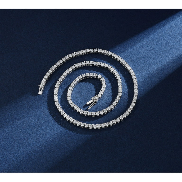 5mm Men Moissanite Necklace Chain D Color VVS1 clarity Diamond