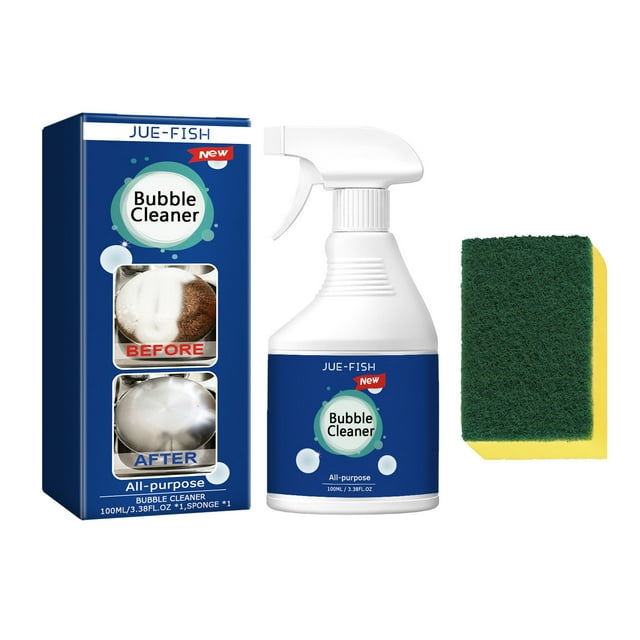 Spray de espuma limpiador de cocina multiusos | Desengrasante multifuncional para superficies de cocción domésticas, ollas, vajilla | 100ml | Eliminación de manchas y recubrimiento protector