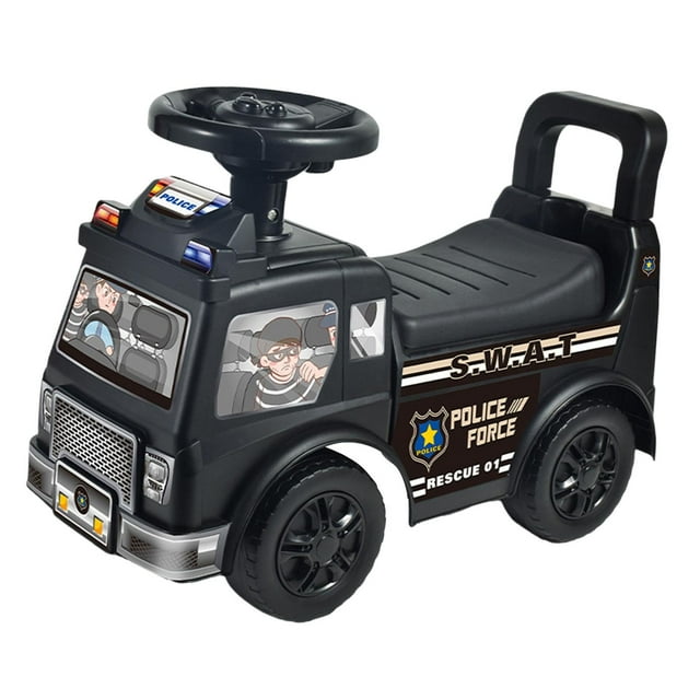 Coche infantil con música, desarrolla la motricidad fina, ruedas estables y suaves, ideal negro
