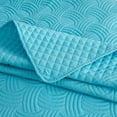 thumbnail image 4 of Quilted Floral Quilt Set Lightweight for Queen Beds – Includes Quilt and Shams (Rainbow, Blue), 4 of 8