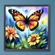 thumbnail image 1 of Cuadros Decorativos 5D bricolaje taladro redondo completo diamante pintura mariposa decoración del hogar (A2935) Wdftyju embutido en tela, 1 of 9