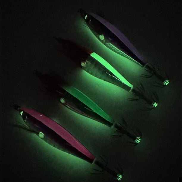 10 3 Cm/7 4g Cebos Plantilla Calamar Con Anzuelo Realistas para Pesca Nocturna (claro) Verde