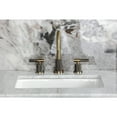 thumbnail image 3 of Kingston Brass FSC893KNLAB Convergent Two-Handle 3-Hole Deck Mount Widespread Bathroom Faucet with Knurled Handle and Brass Pop-Up in Antique Brass, 3 of 8