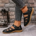 thumbnail image 6 of Roncen Women's Fashion Casual Spring Summer New Arrival Solid Color Versatile Beach Sandals - Outdoor Slip-On Wedge Heel Shoes with Adjustable Straps, 6 of 9