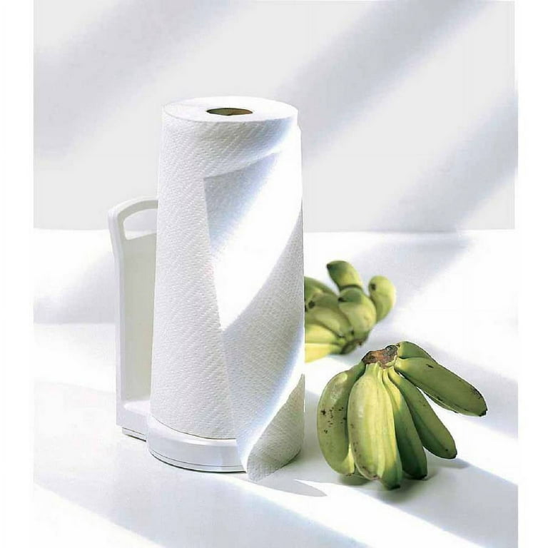 Plastic Free-Standing Countertop Paper Towel Holder, White