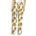 thumbnail image 2 of Bixox Women's Gold Dots and Leaves Patterned Pajama Pants Loungewear, 2 of 5