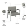 thumbnail image 3 of Pemberly Row Set of 2 Waiting Room Guest Chairs in Light Gray Vinyl, 3 of 10