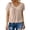 Beige, variant on 2026 New Arrival Women's V-Neck T-Shirt – Summer Casual Solid Color Loose Short Sleeve Top, Soft Breathable Basic Tee for Daily Wear, Beach, Vacation Street Style(Color Beige Size M)