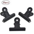 thumbnail image 1 of Paquete de 20 clips de papel con bisagras grandes de 2 pulgadas para bolsas de comestibles, fotos, manualidades, suministros para el hogar y la Oficina, 51mm, negro, 1 of 6