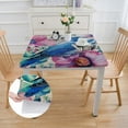 thumbnail image 2 of Acheng Blue Bird Flowers Annabel Kidston Square Tablecloth Waterproof 100% Polyester Fiber 52*52, 2 of 8