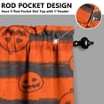 thumbnail image 3 of Set of 2 Halloween Caf Curtains with Pumpkin and Spider Web Artwork, Vintage Horror Semi-Sheer Tier Panels 27.5x39in(70x99cm)Kitchen Curtains, 3 of 4
