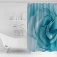 thumbnail image 2 of Marble Texture Shower Curtain, 72" x 72", Light Blue Lines Ink Art Watercolor Waterproof Bathroom Curtain Washable Shower Curtain Set with 12 Hooks, 2 of 6