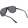 thumbnail image 4 of Oversize Flat Top Aviator Sunglasses Polarized Lens 61mm (Shiny Black / Smoke Polarized), 4 of 4