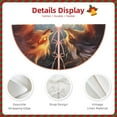 thumbnail image 3 of Sikiie Red And Gray Flame Fox Nativity Christmas Tree Skirt, Jesus Christian Winter Holiday Tree Mat Decoration(30-48IN)36", 3 of 6