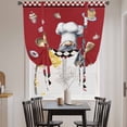 thumbnail image 3 of Red Vintage Gnomes Tie Up Curtains for Windows, Adjustable Balloon Window Shades, Black Checkered Retro Art Kitchen Window Treatments Adjustable Roll Up Curtain for Basement/Nursery 52"x45", 3 of 8
