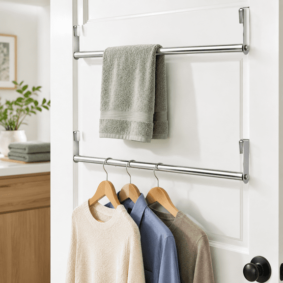 2 Pack Wire Shelving Garment Hanger Bar 30 Inch