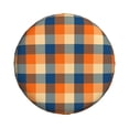 thumbnail image 3 of Spare Tire Cover, Warm Orange Plaid Wheel Cover Tire Covers for Trailers Car Truck Camper Universal Tire Covering Fits Diameter 16 inch, 3 of 7