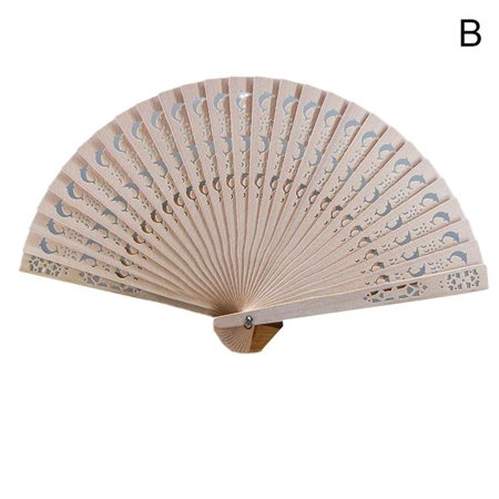 

Folding Bamboo Hand Held Fan Wooden Hand Fans Wedding Bag Filler Party W3X0