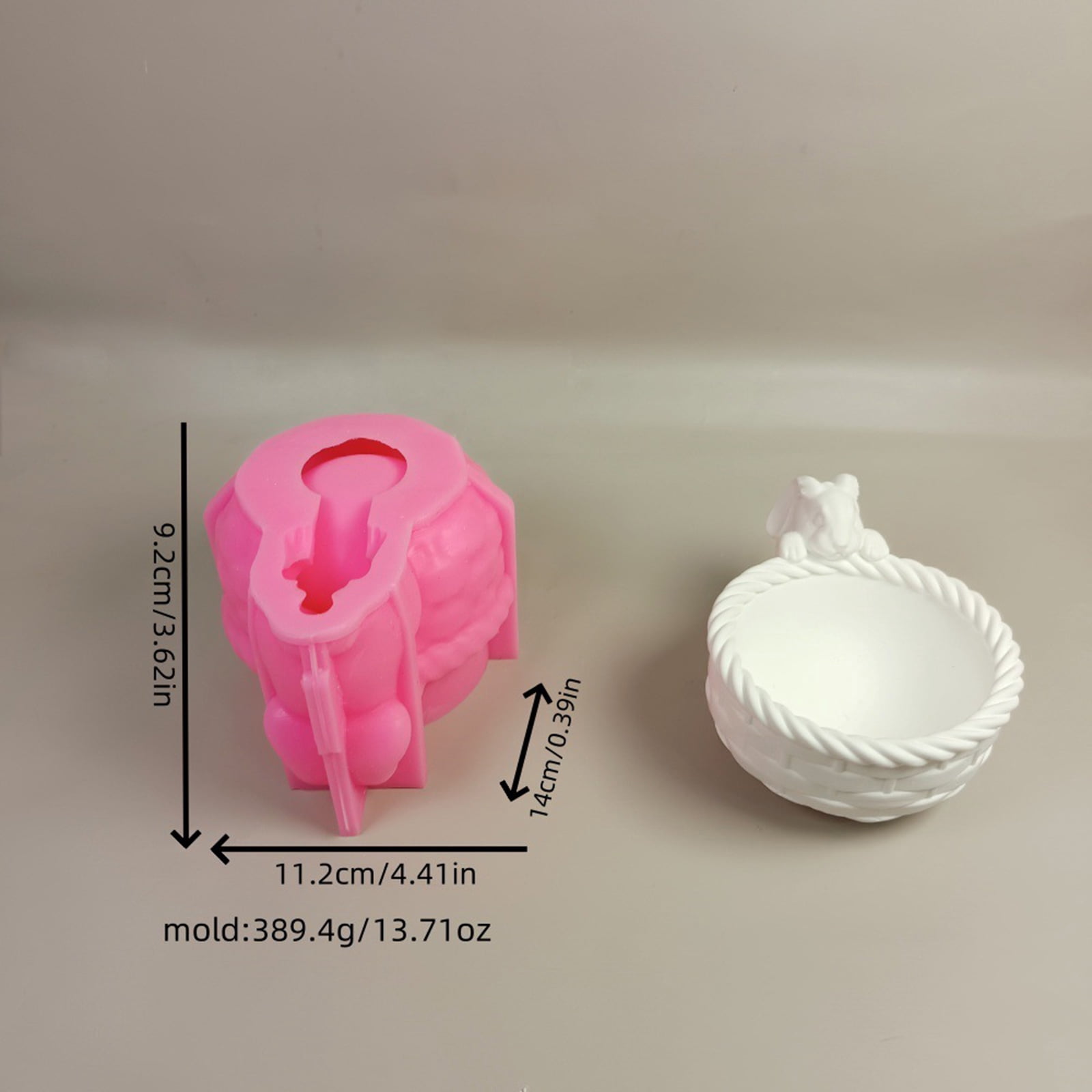 3D Bunnies Basket Silicone Molds for Soap Planter Jewelry Case Epoxy Resin Molds Gypsum Silicone Molds