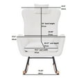 thumbnail image 6 of Teddy Upholstered Nursery Rocking Chair Ergonomic High Back Soft Thick Seat for Living Room Bedroom Dark Grey Customizable Available, 6 of 7