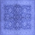 thumbnail image 1 of Ahgly Company Machine Washable Indoor Square Oriental Blue Industrial Area Rugs, 6' Square, 1 of 4