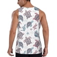thumbnail image 3 of Fotbe Tribal Style Turtle Pattern Men's Quick Dry Workout Tank Top Gym Muscle Tee Fitness Bodybuilding Sleeveless T Shirt Breathable Workout Shirt-, 3 of 9