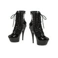 thumbnail image 2 of E-609-Milla, 6" Heel Womens Ankle Boots w/Inner Zipper Black / 12, 2 of 2