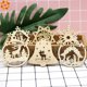 thumbnail image 2 of Copos de nieve naturales con forma de ciervo, adornos colgantes de Chip de madera de Navidad, adornos de Navidad, decoraciones de regalos para niños, 10 piezas, 2 of 4
