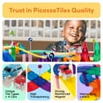 thumbnail image 4 of PicassoTiles Race Track Magnetic Tiles for Kids with 4 Racing Cars – 150PCS STEM Construction Building Blocks Educational Toy Set, 4 of 10