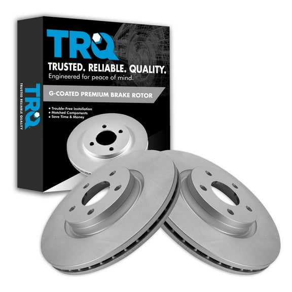 TRQ Front Brake Rotors Set Vented Premium G-Coated Fits Select 2013-2017 Ford C-Max 2013-2019 Escape 2008-2013 Volvo C30 2006-2012 C70 2004-2011 S40 2005-2011 V50