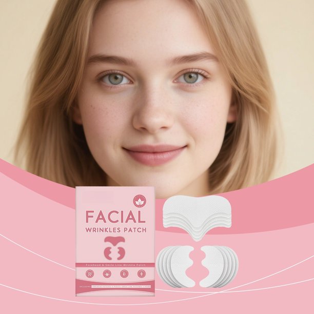 Parche antiarrugas para la frente: difumina las líneas de la frente y los pliegues nasolabiales, reafirma la piel, hidrata, reafirma y reduce las arrugas